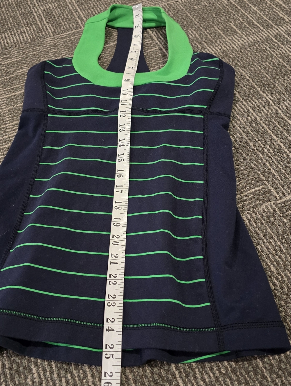 Lululemon 2013 Scoop Neck Tank *Luon LightSlalom Stripe Inkwell - Picture 7 of 7